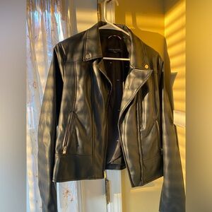 Tommy Hilfiger Women’s Faux Leather Moto Jacket